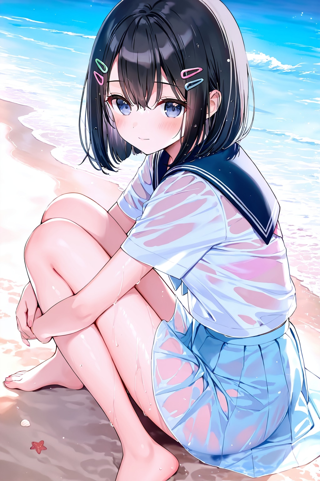 セーラー服と砂浜(LILAC)(14)