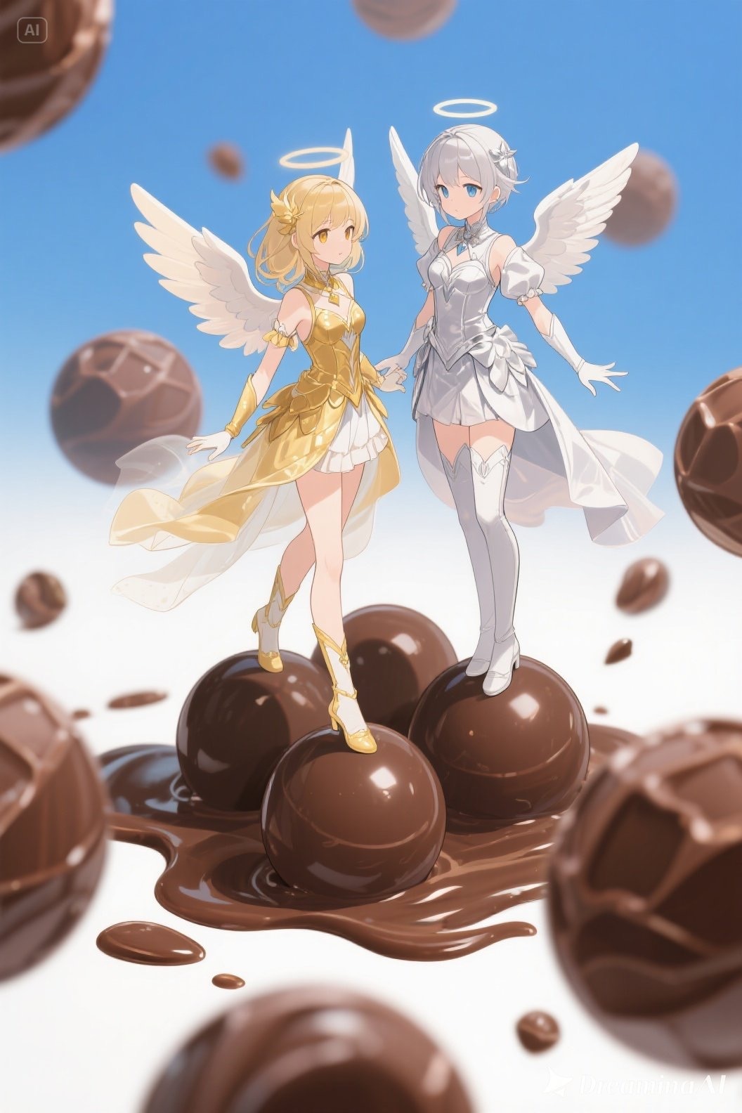 金と銀のエンゼル570 | の人気AIイラスト・グラビア