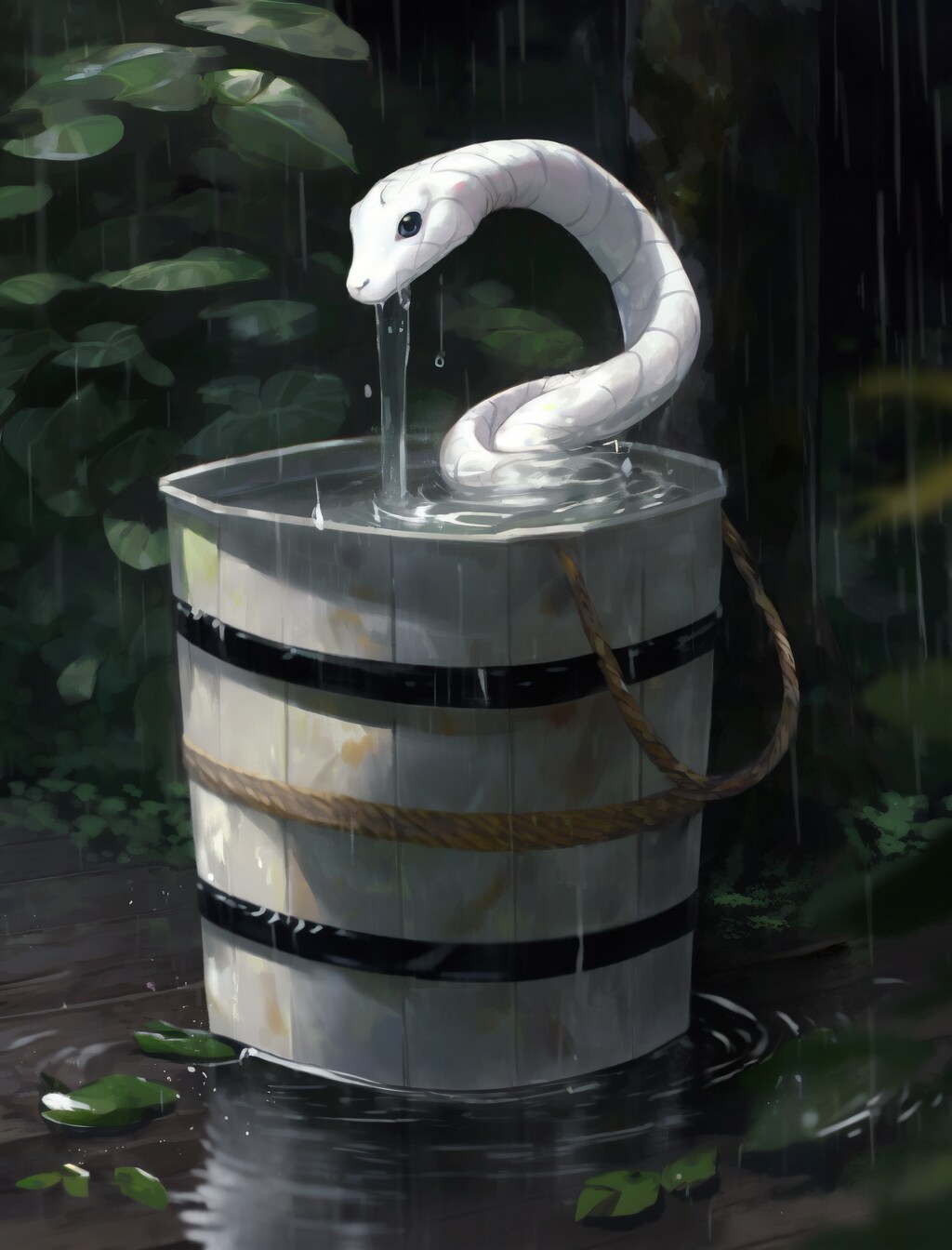 お水をあげる（涎入り）