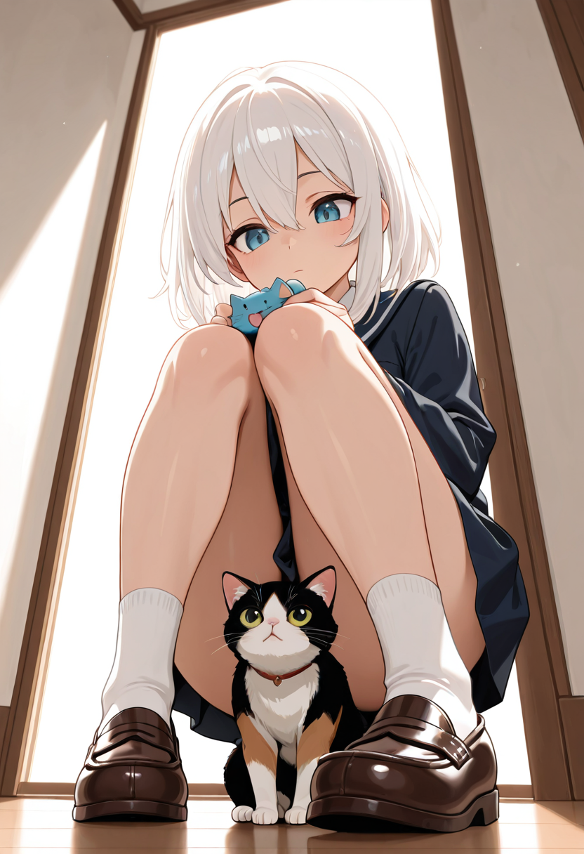 日向ぼっこと猫