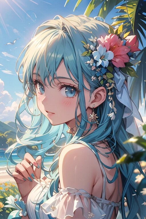 水色の女の子