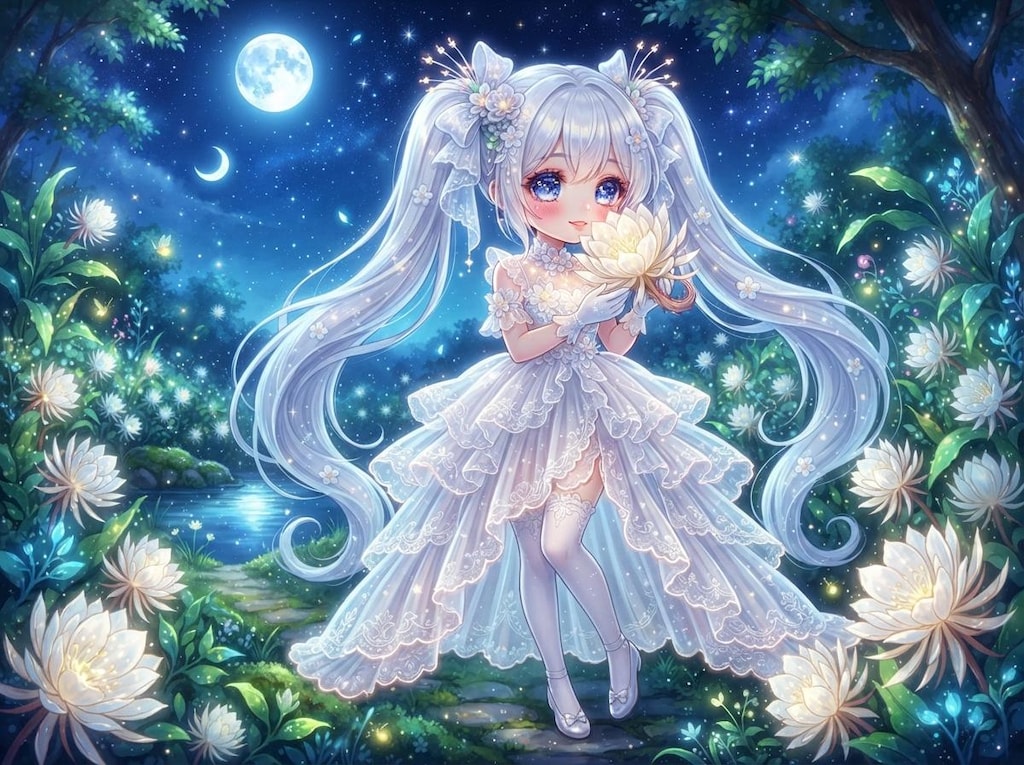 月下美人開花