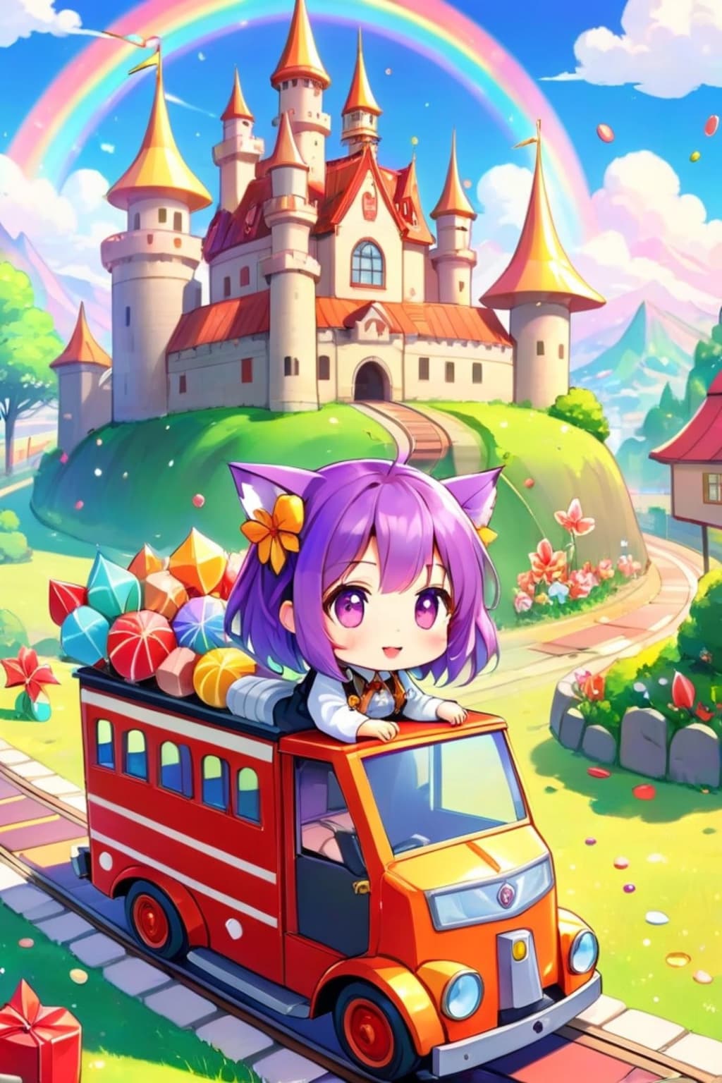 けもみみの紫髪ちゃん