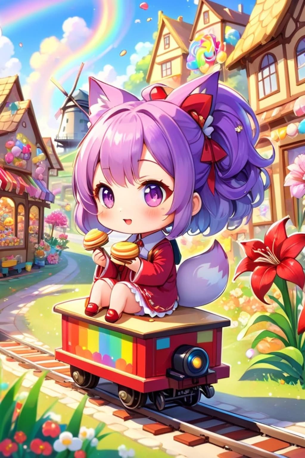 けもみみの紫髪ちゃん