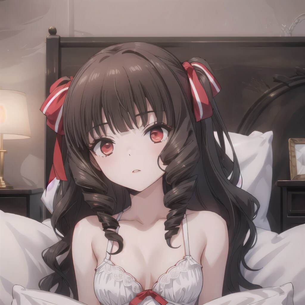 黒髪ロングで下着の少女６３