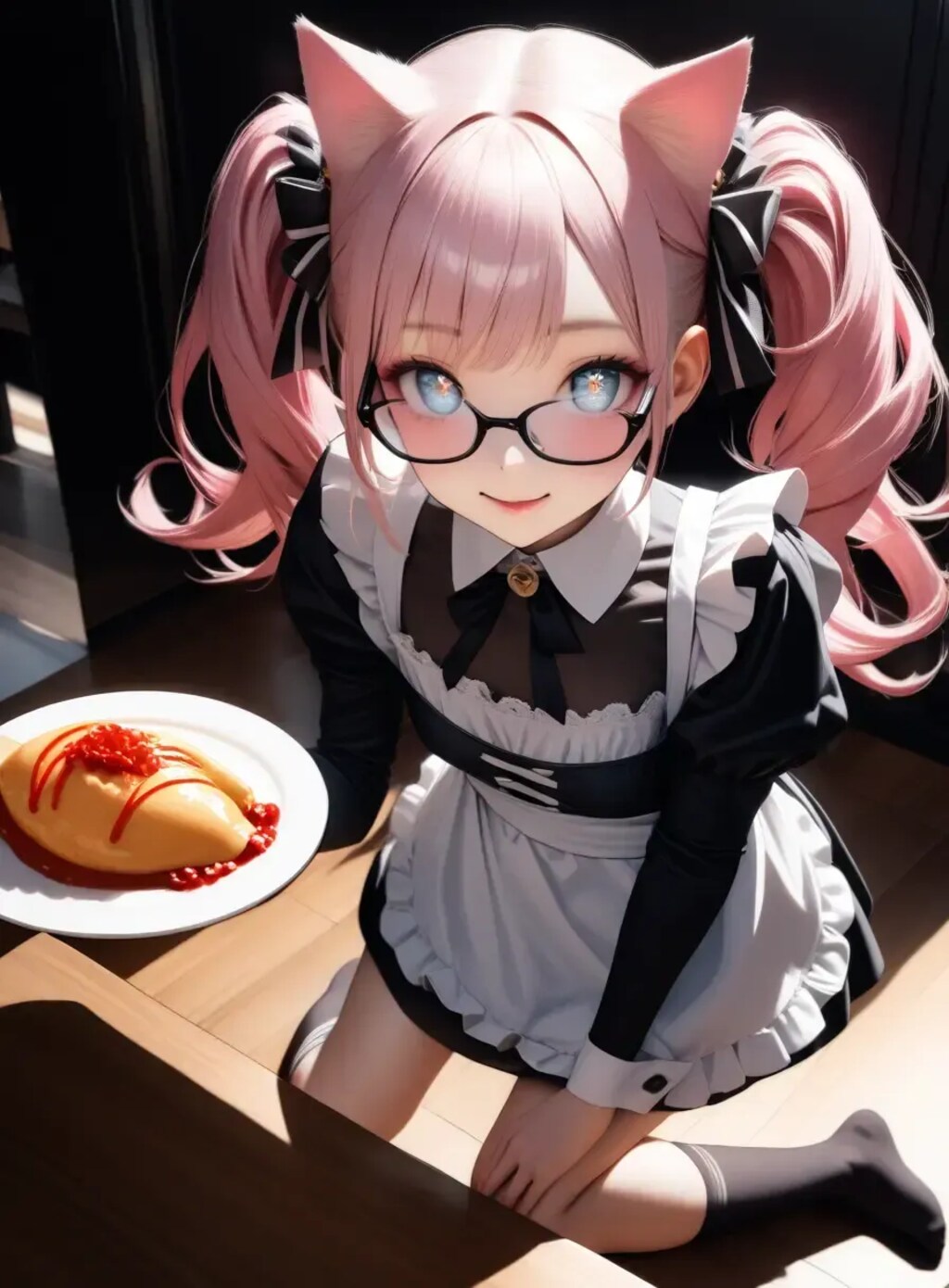 猫耳オムライス