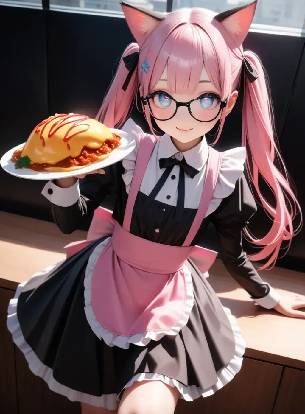 猫耳オムライス