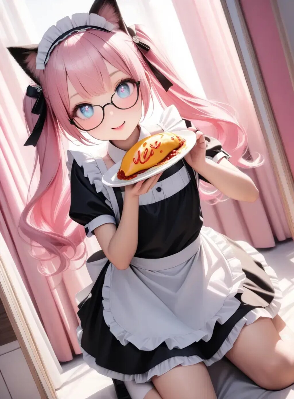 猫耳オムライス