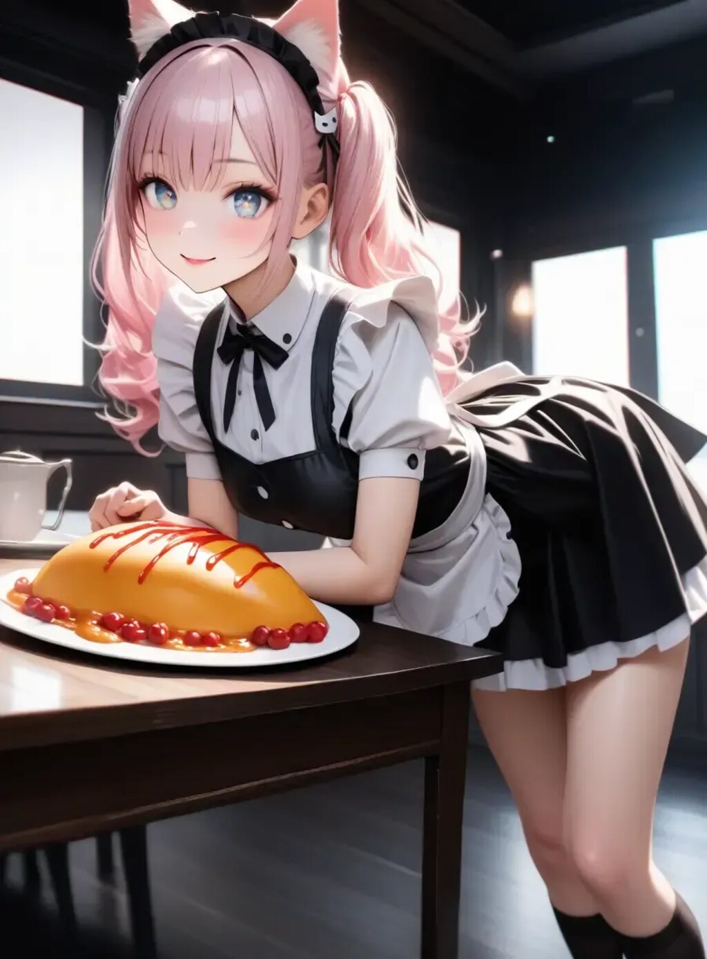 猫耳オムライス