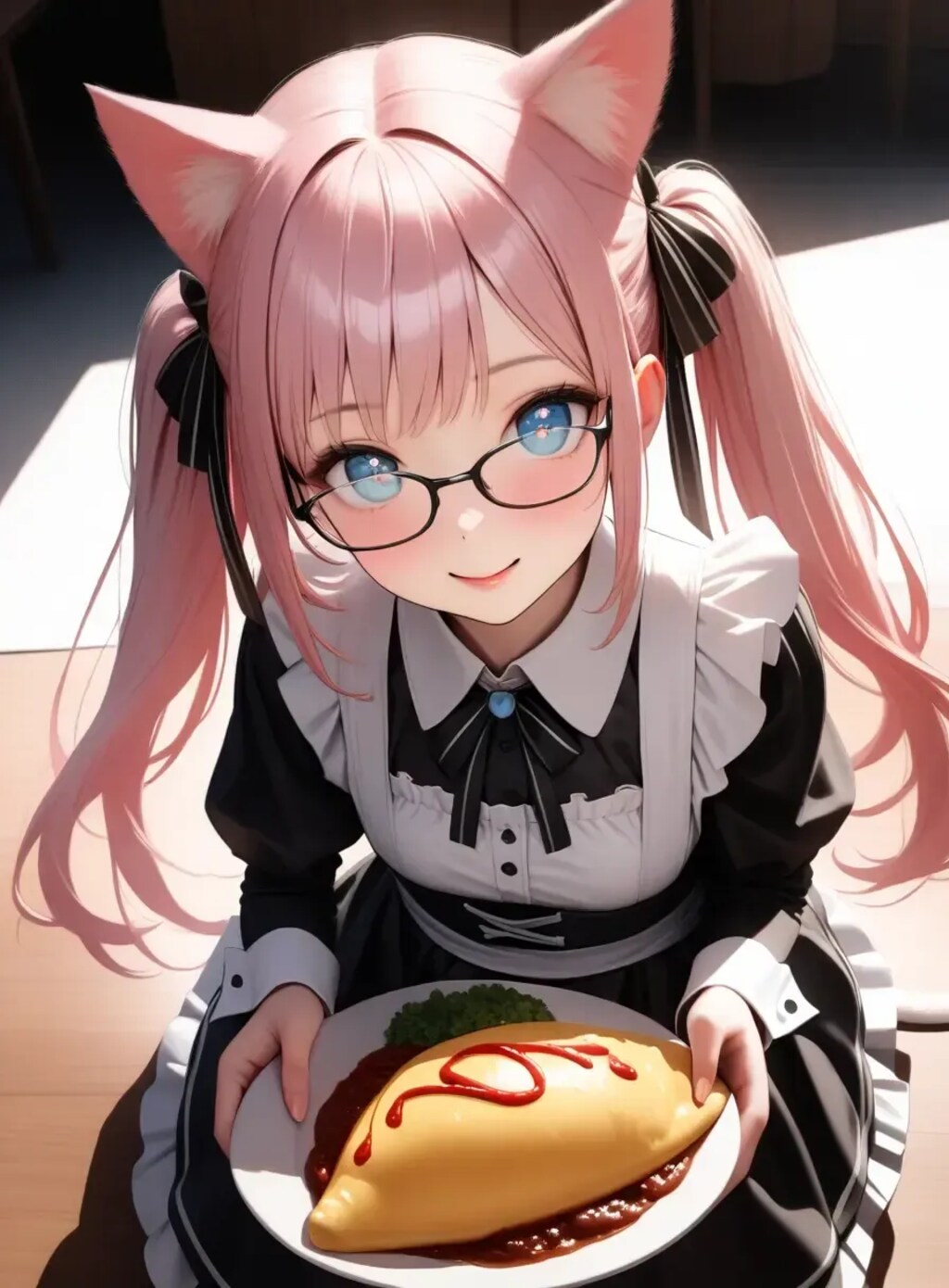 猫耳オムライス