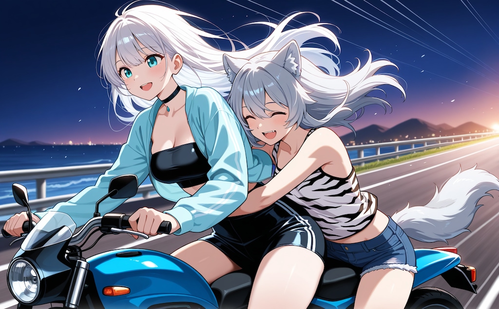 山葉ちゃんと銀狼ライダーちゃん