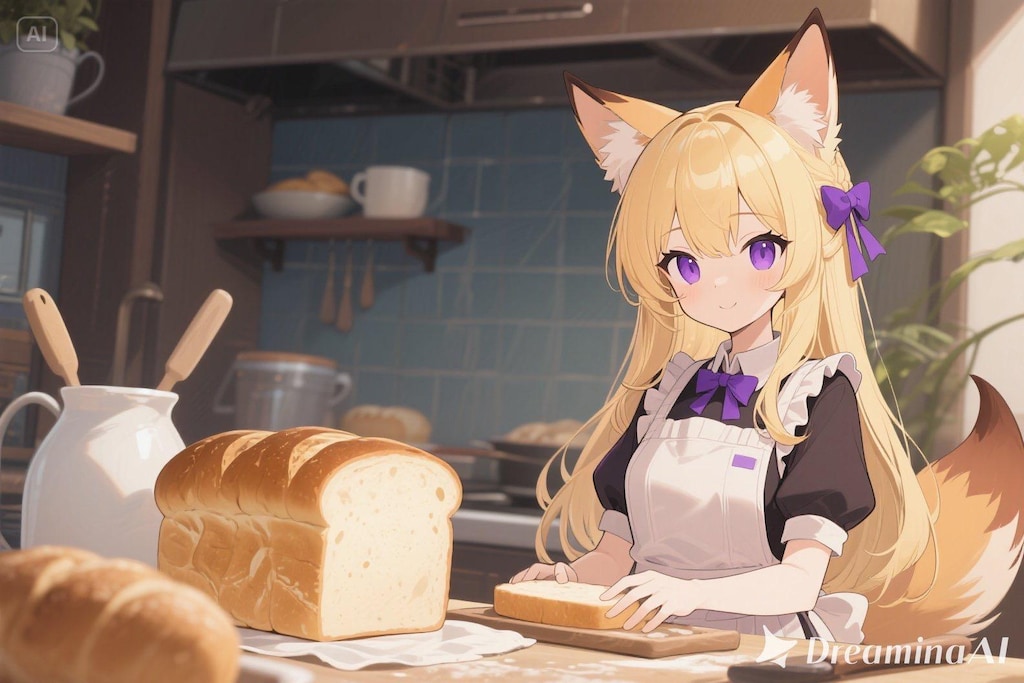パンを焼くクレアちゃん