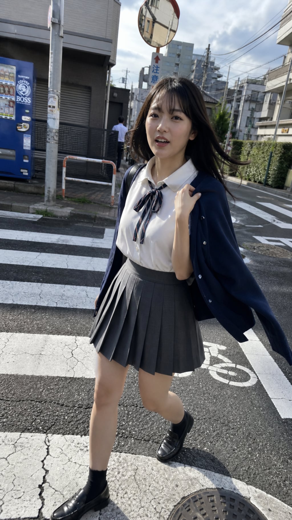 Soft Beige, Navy Blue