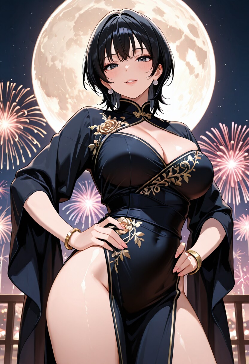 チャイナドレスの神楽静