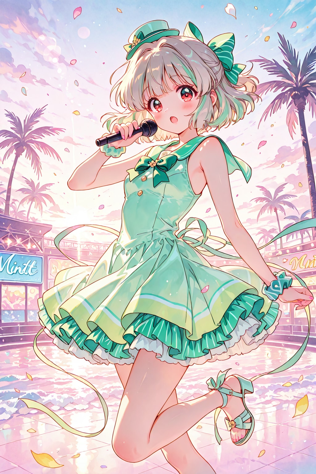 ミントブルーのセーラードレスさん