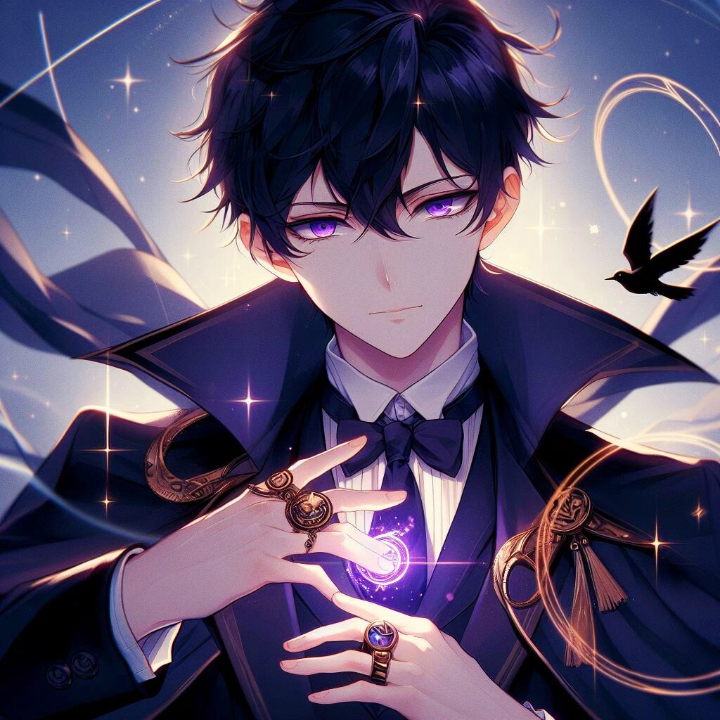 指輪で魔法を発動させる、黒髪短髪男性★その1(12枚)
