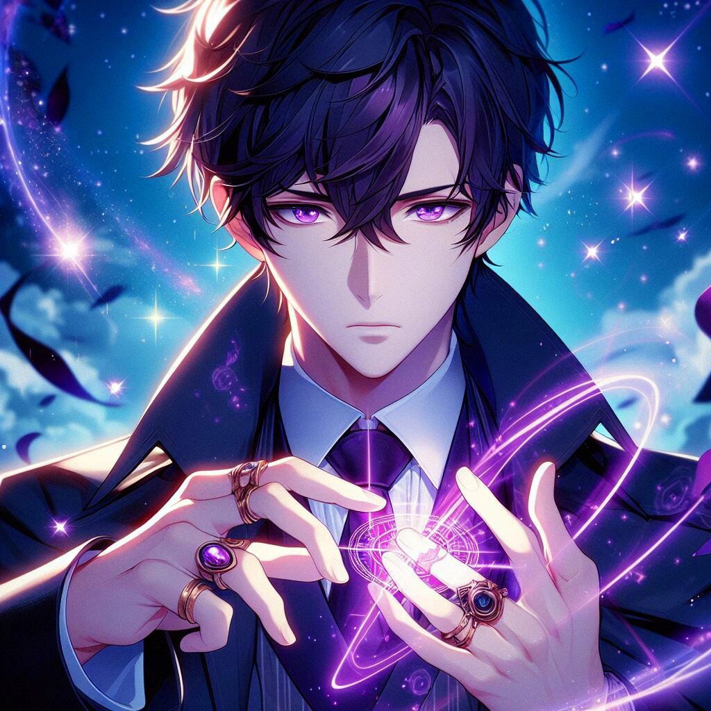 指輪で魔法を発動させる、黒髪短髪男性★その1(12枚)
