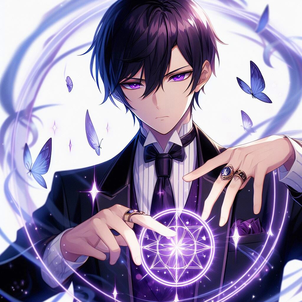 指輪で魔法を発動させる、黒髪短髪男性★その1(12枚)
