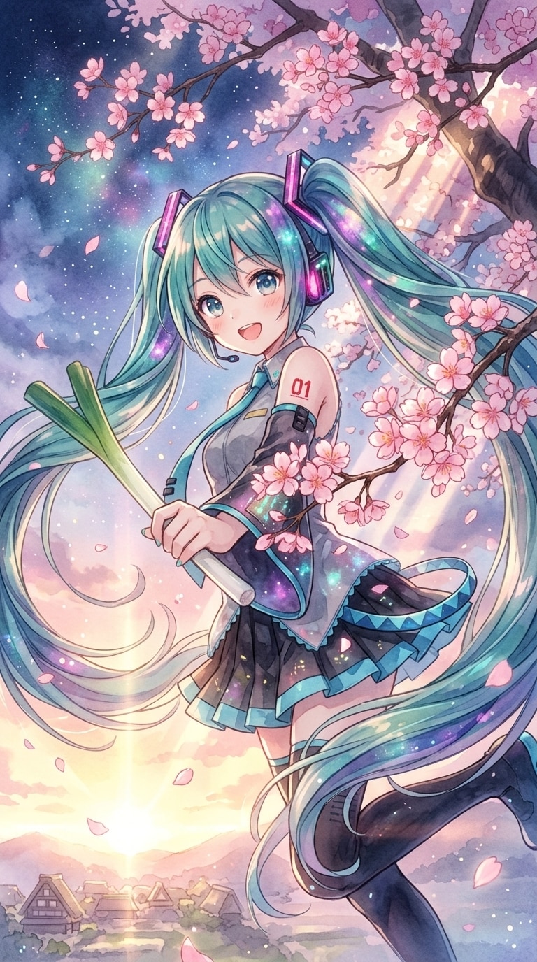 みどツイさん。朝焼け。3月9日 #ミクの日 | の人気AIイラスト・グラビア