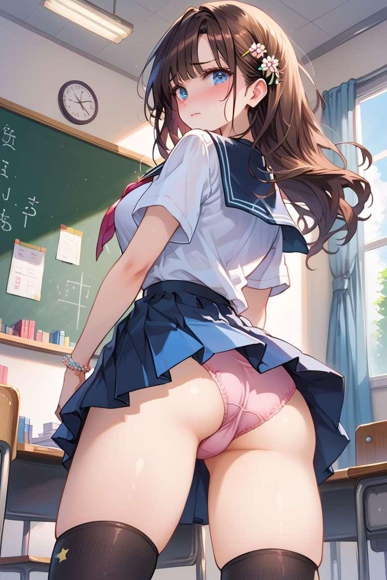 セーラーニーソパンチラ
