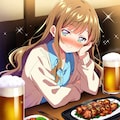 居酒屋で酔っ払ってる女の子 3枚目