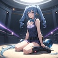 青い髪のツインドリルちゃん 2枚目