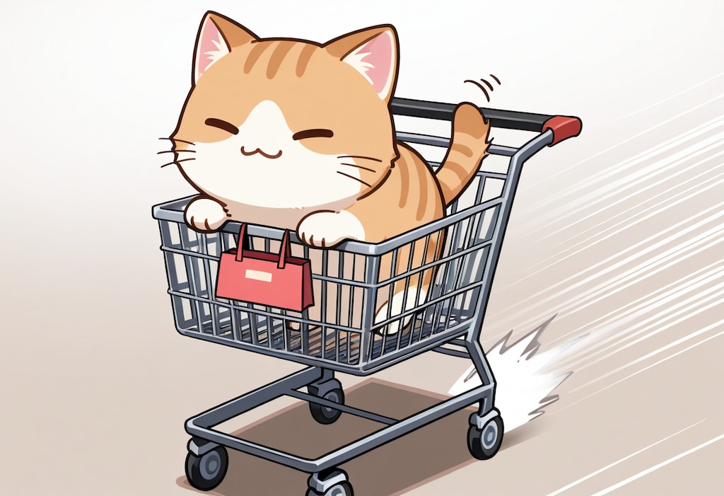 ショッピングカート猫