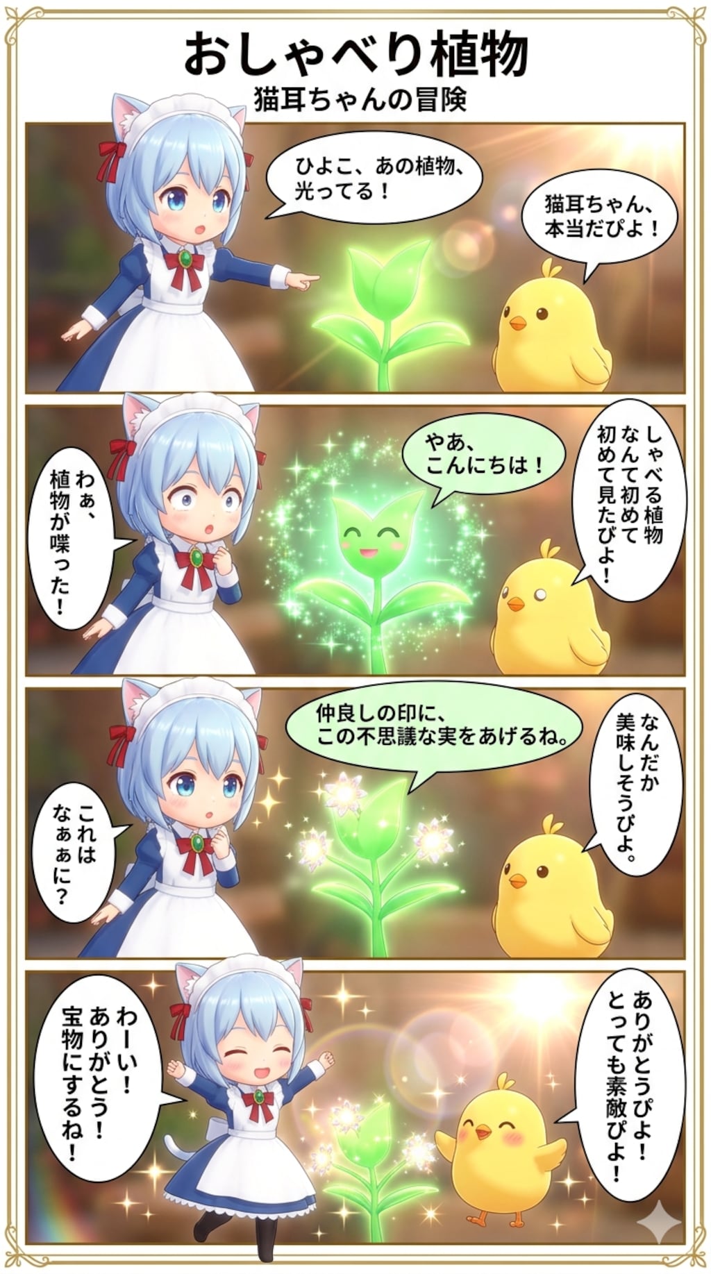 おしゃべり植物　猫耳ちゃんの冒険