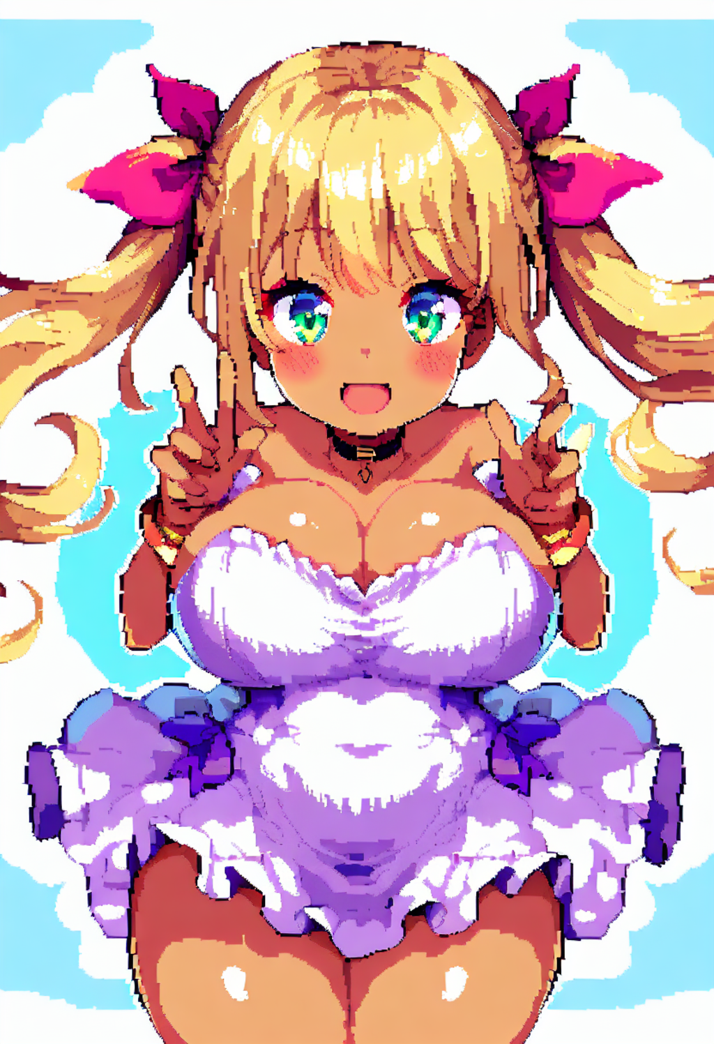 ドット褐色ツインテちゃん