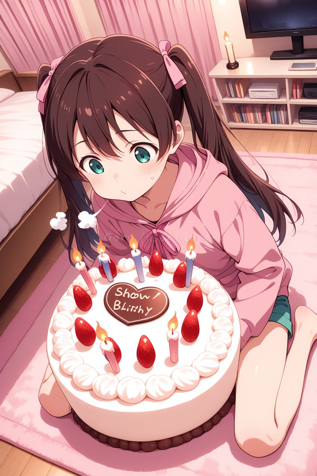 ケーキおっきすぎる、はるかちゃん