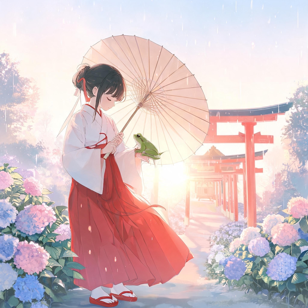 巫女と蛙様