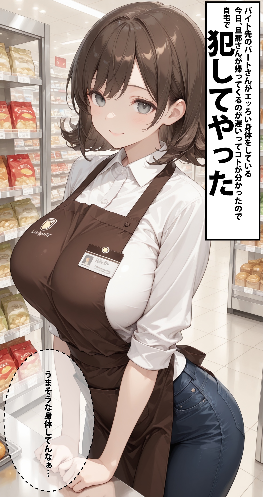 【高画質】恵体のパートさんを旦那が帰ってくるまで犯した