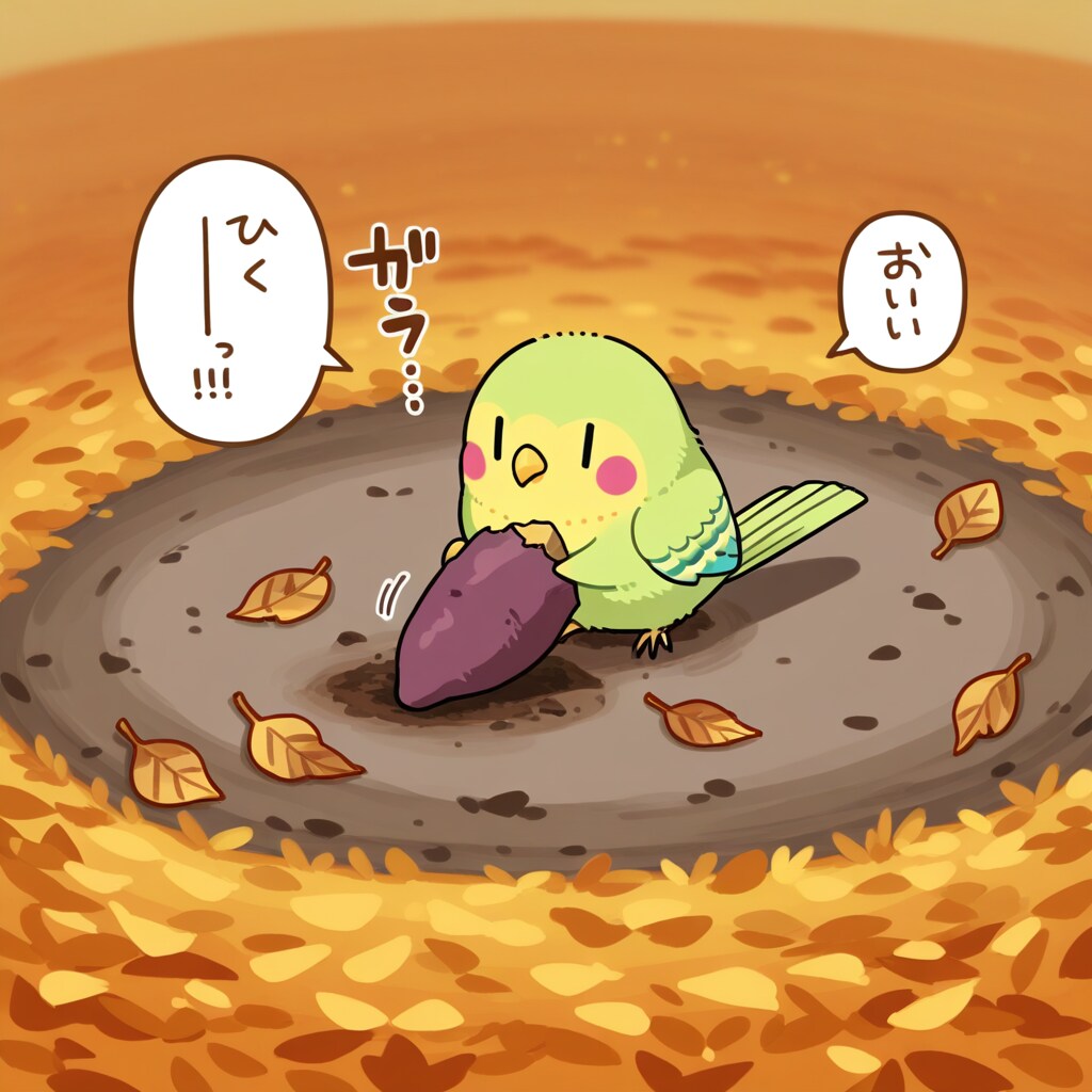秋の味覚と喋るインコ