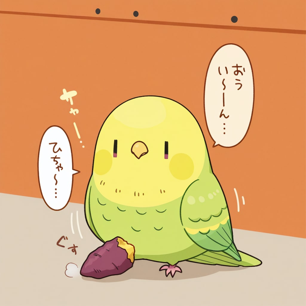 秋の味覚と喋るインコ