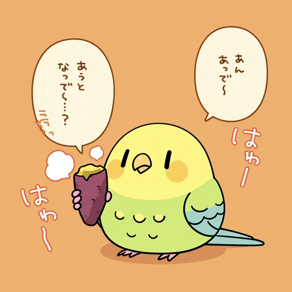 秋の味覚と喋るインコ