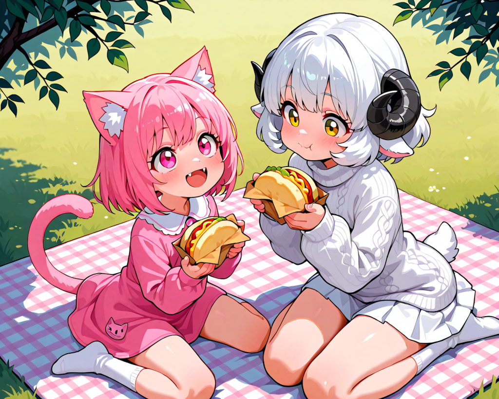 二人でピクニック