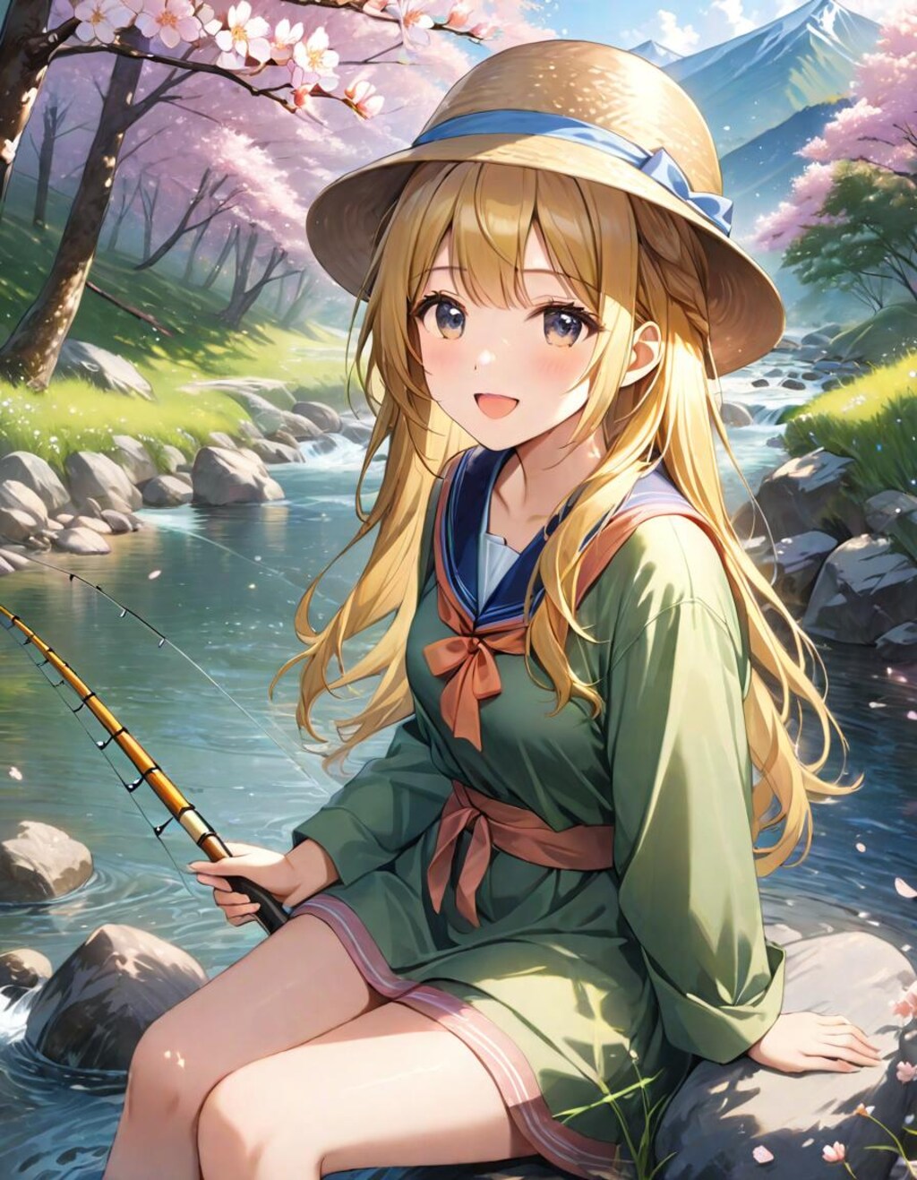 春の渓流釣り