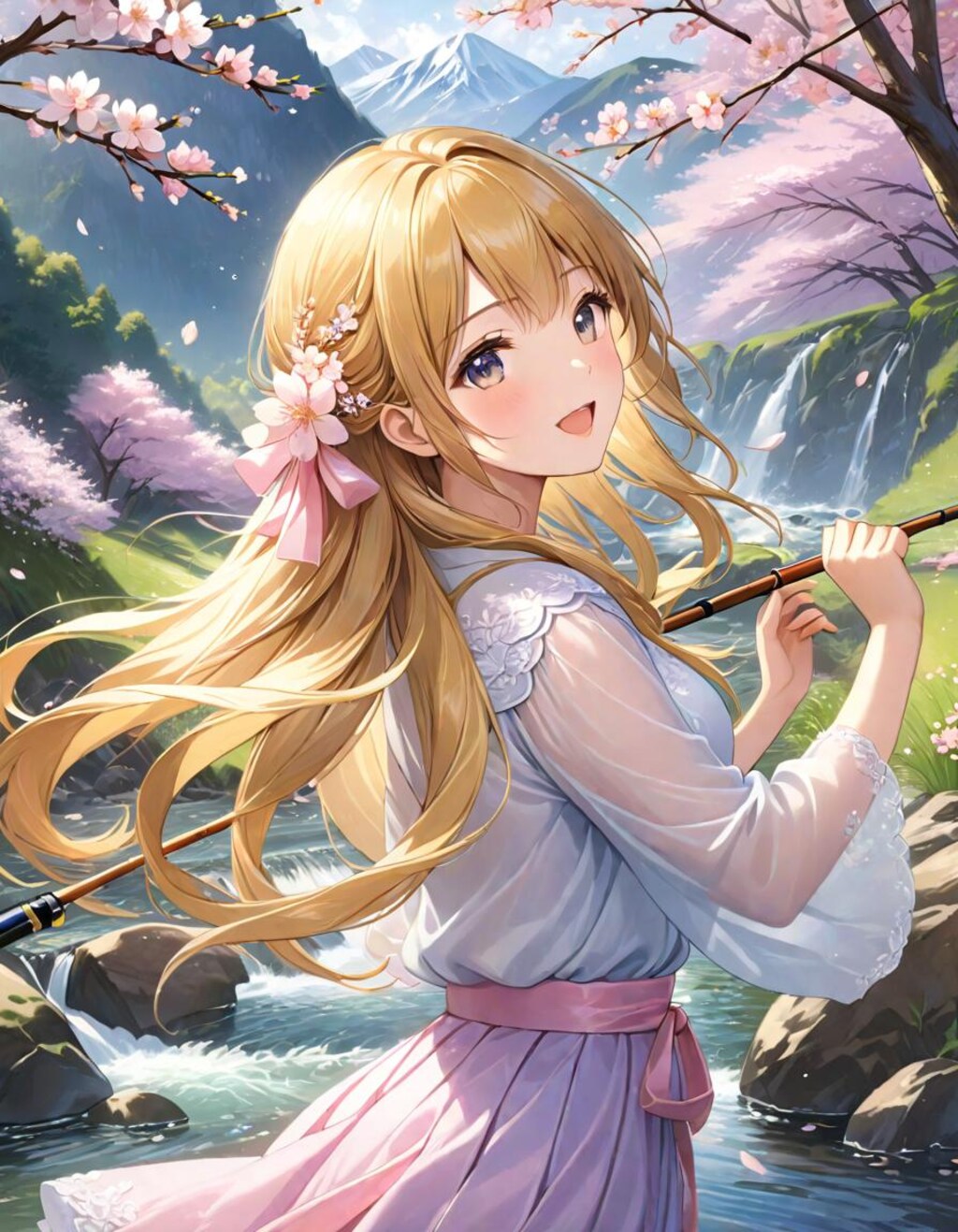 春の渓流釣り