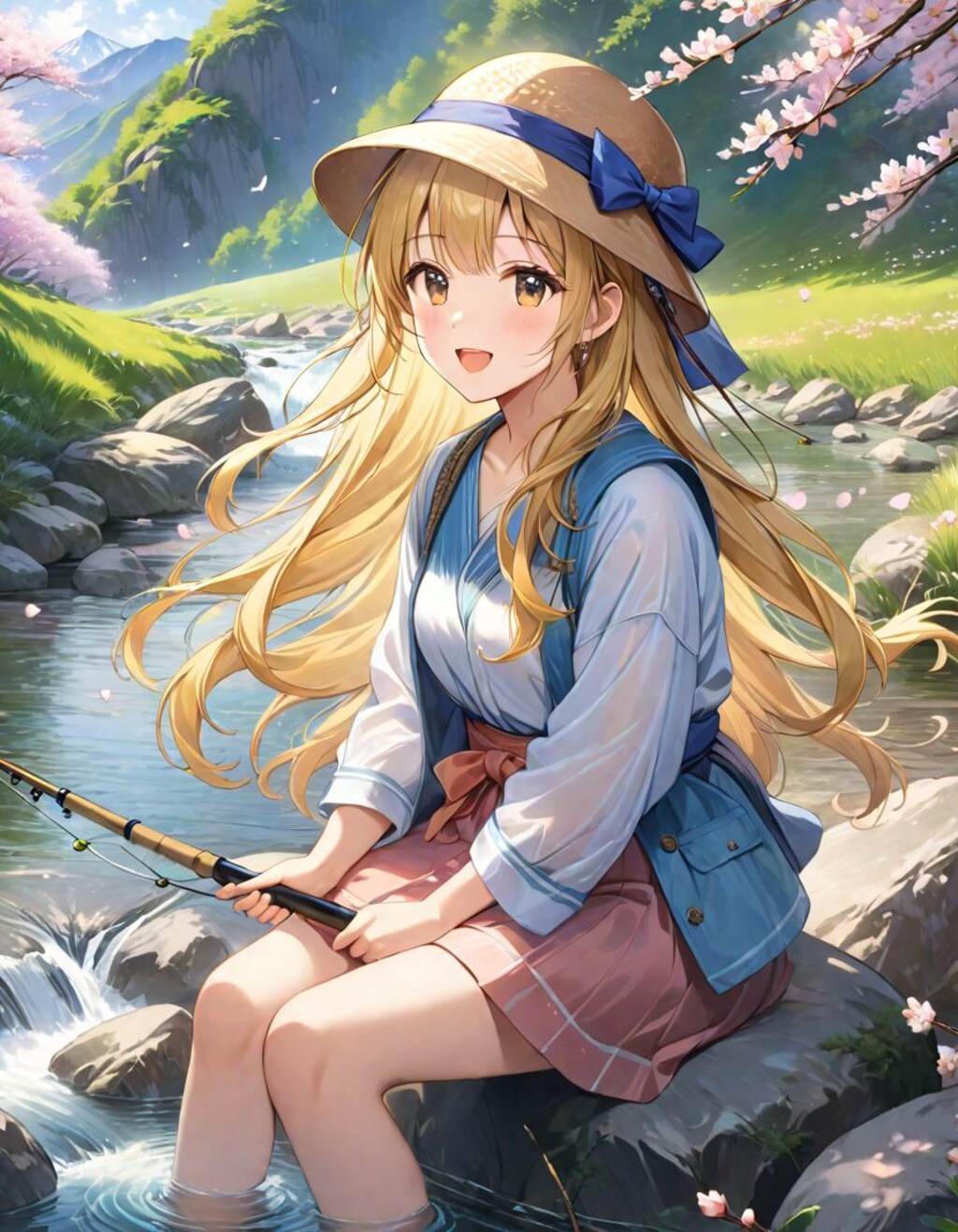 春の渓流釣り