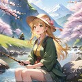 春の渓流釣り 2枚目