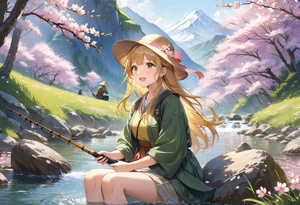 春の渓流釣り