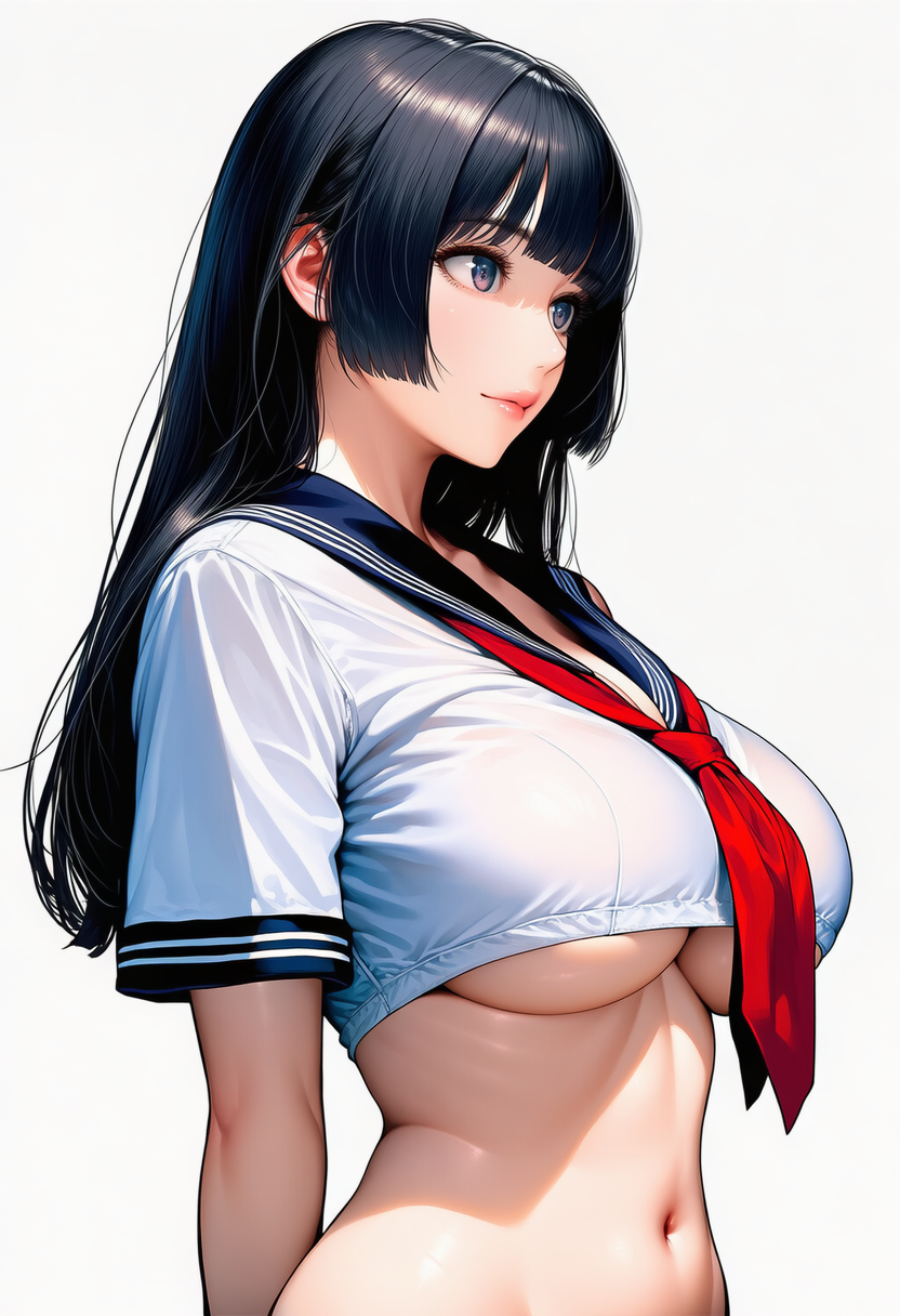 丈が短いセーラー服