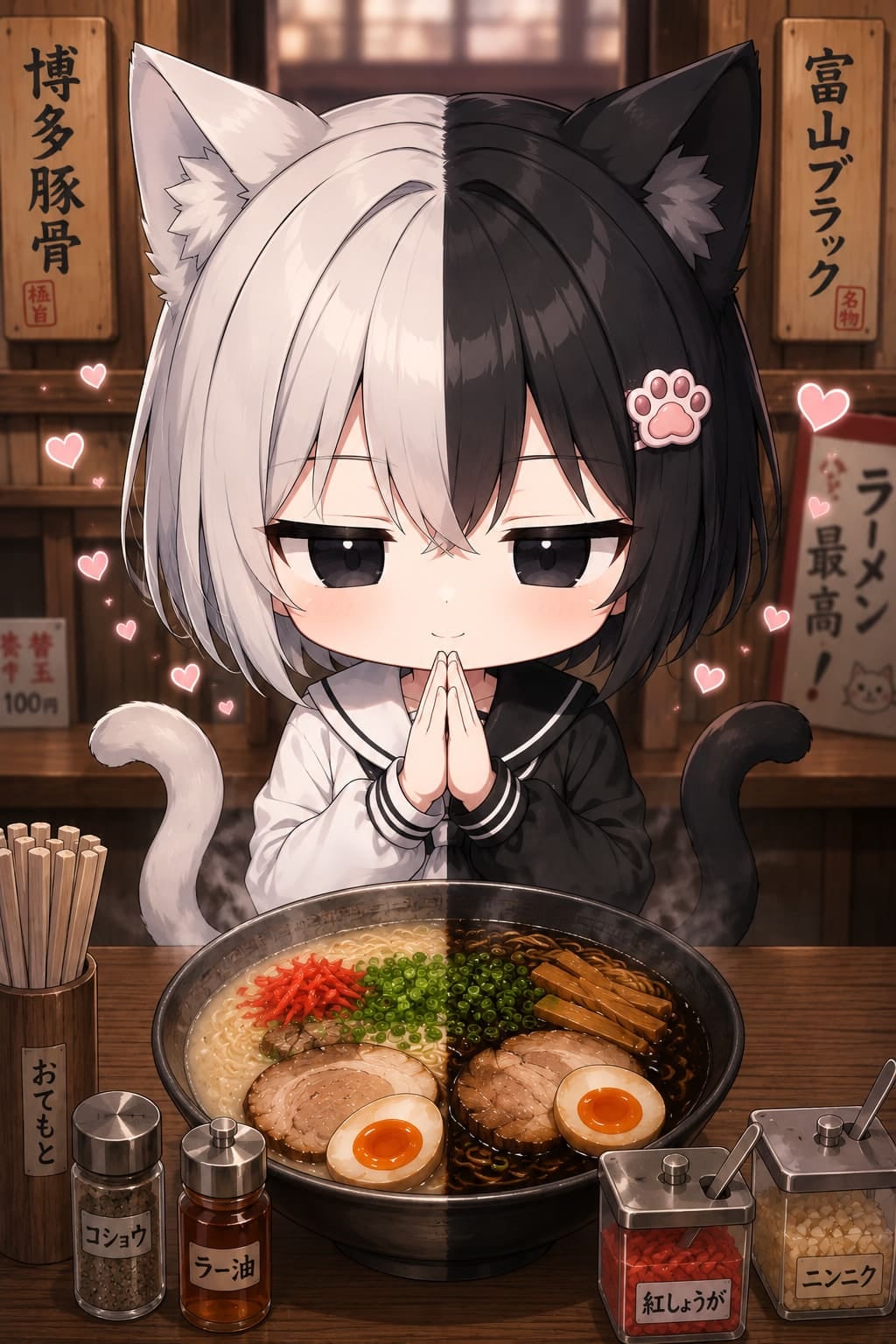 博多豚骨ラーメン+富山ブラック🙏🏼
