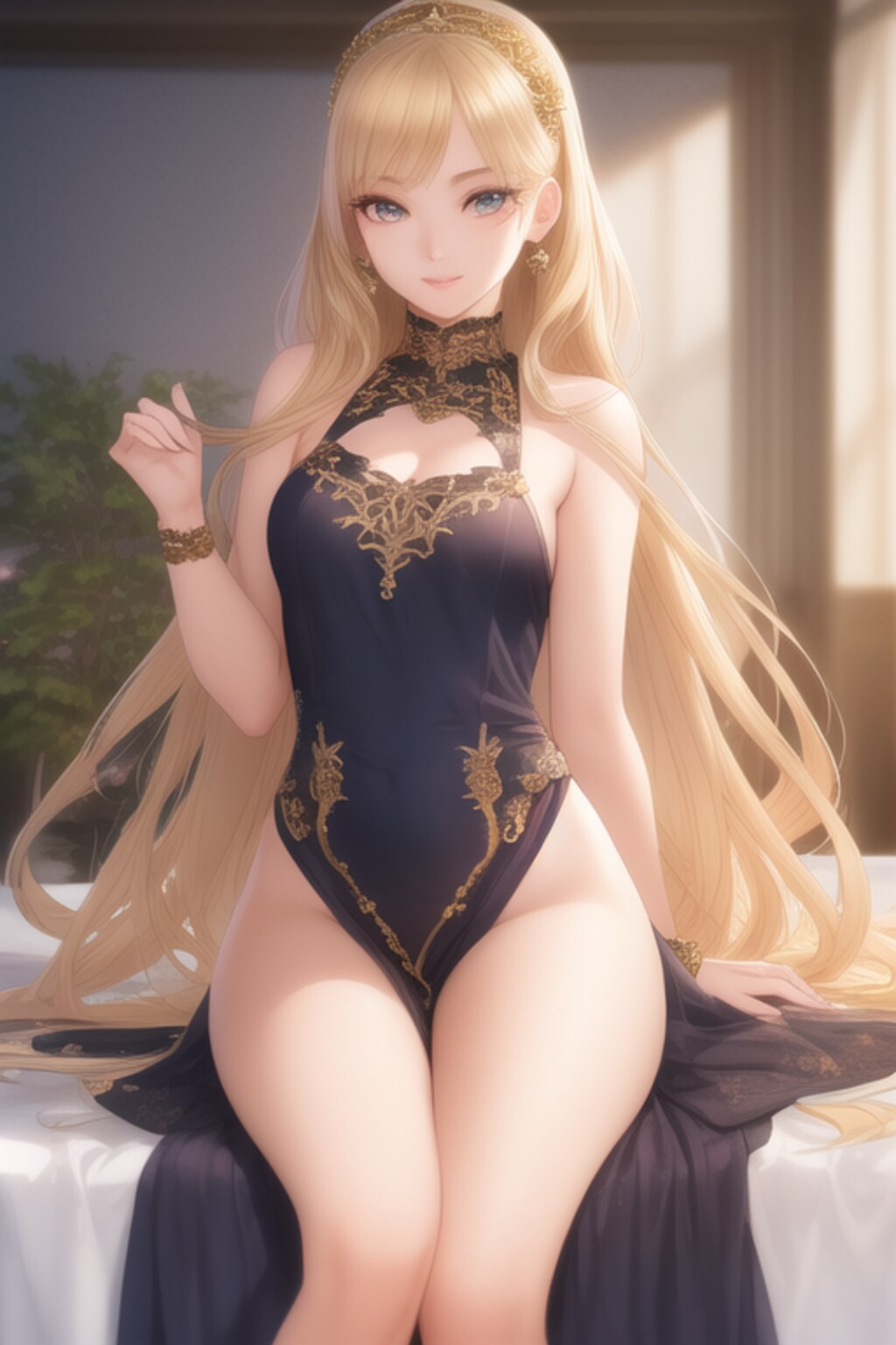 佇む金色の髪の少女