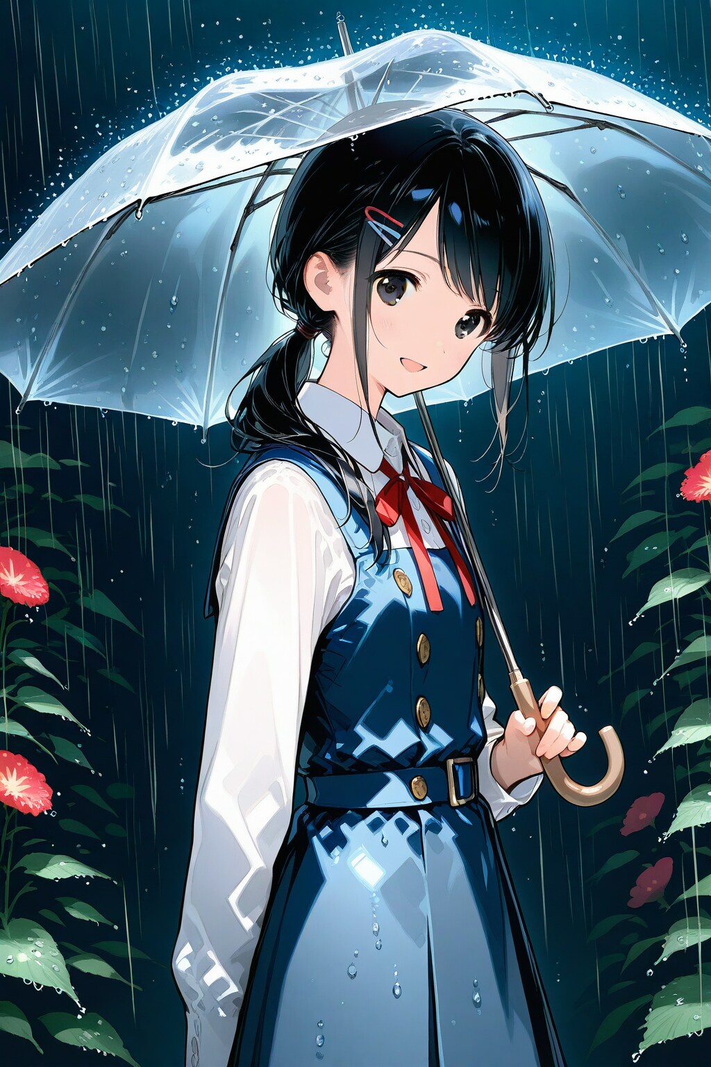 雨の夜に☔️ | の人気AIイラスト・グラビア
