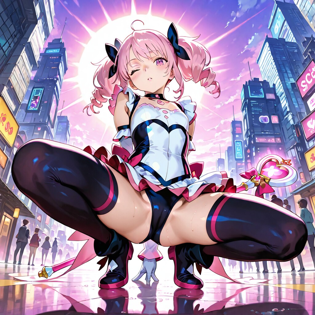 セクシー蹲踞ポーズを披露してくれた魔法少女さん