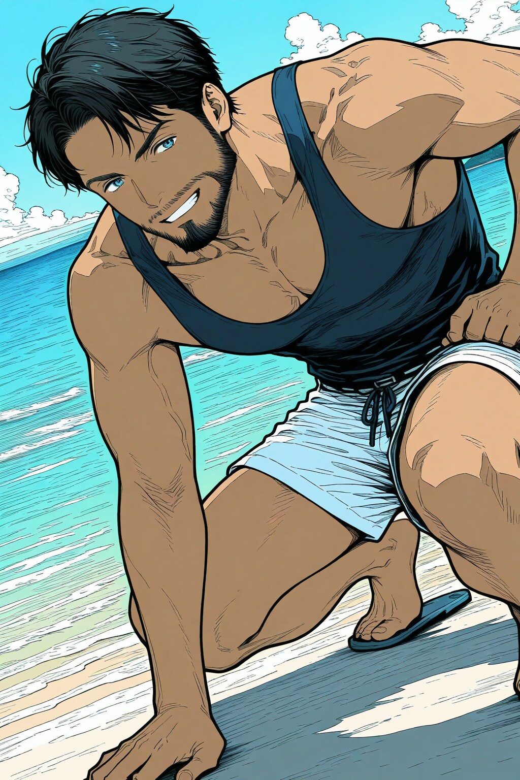 海辺の男性 33歳