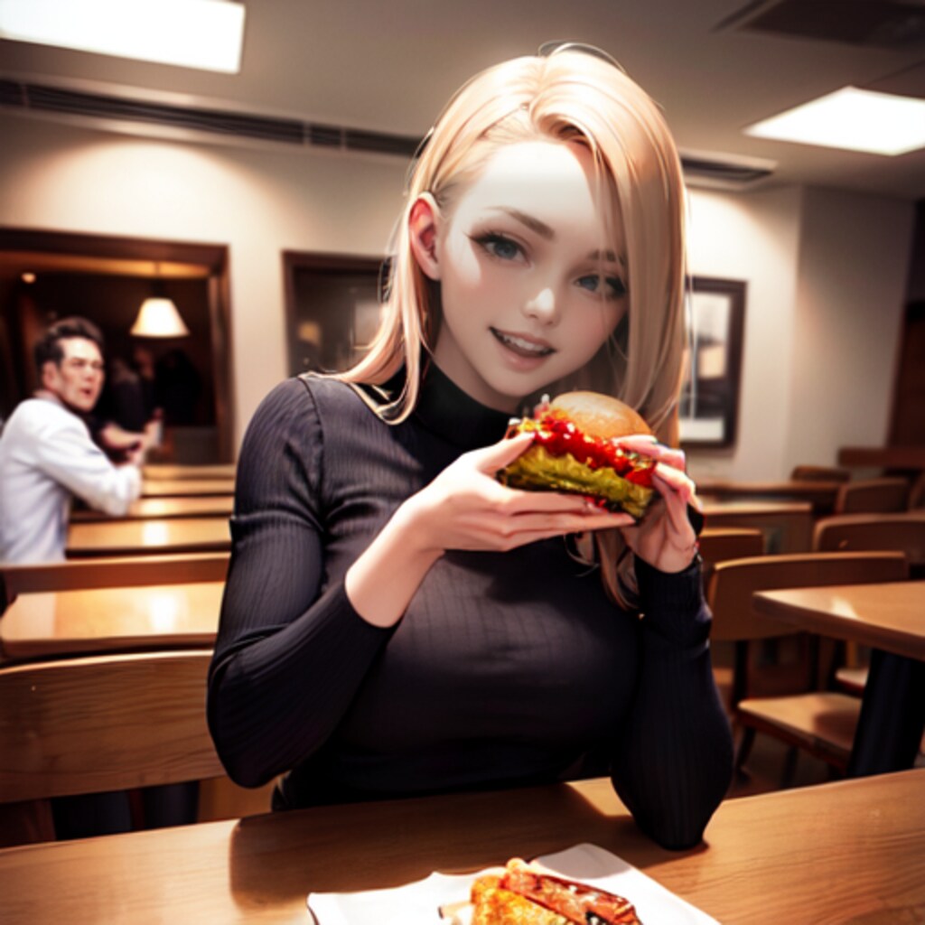 彼女を見てると笑顔になるな