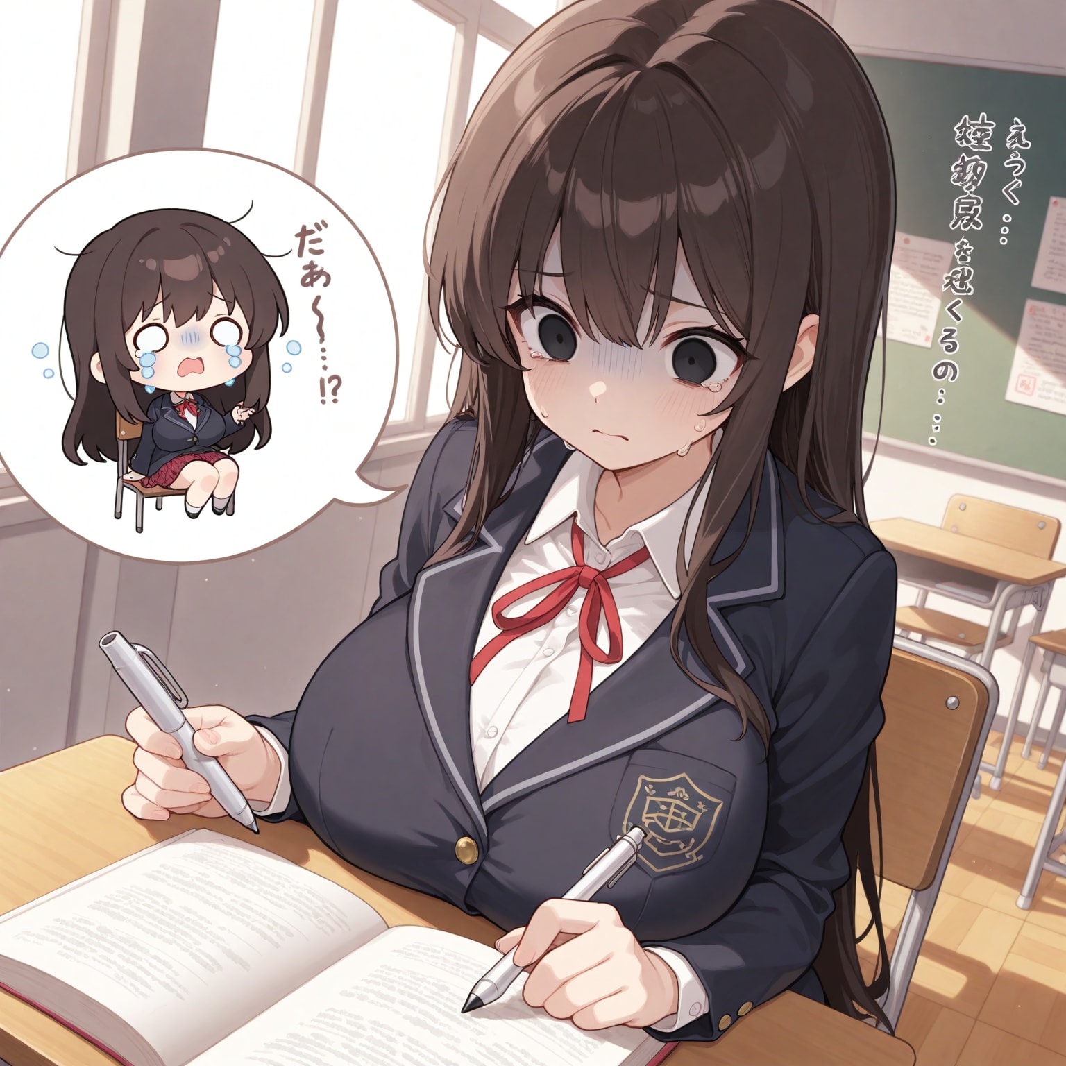 補習を受ける宣子ちゃん | の人気AIイラスト・グラビア