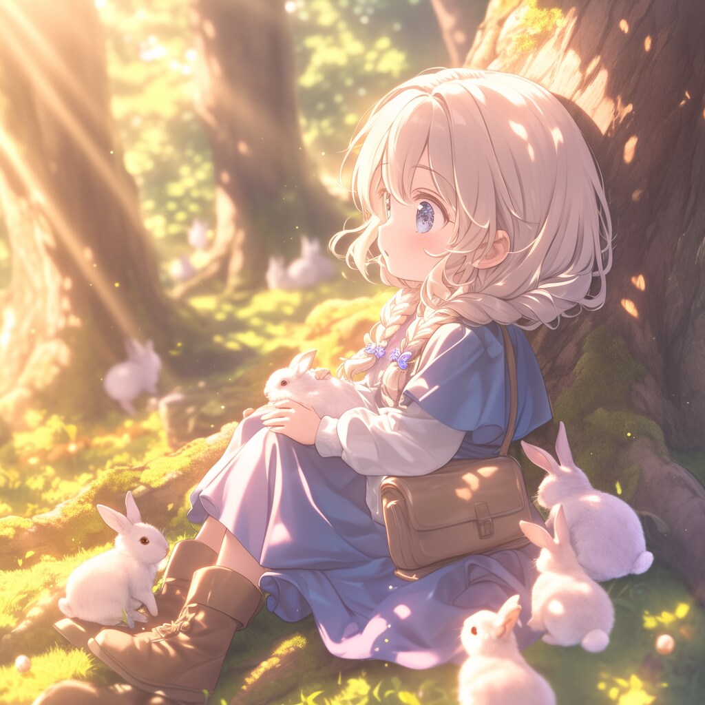 うさぎと女の子 rabbits and girl